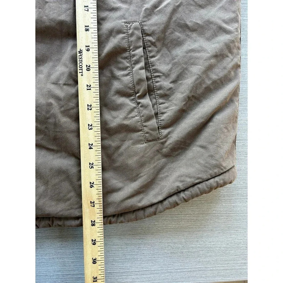 Onia Sherpa-Line Cotton Shacket Jacket In Bison Brown XL - Picture 9 of 9